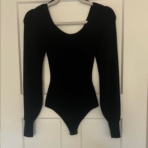 Abercrombie low back sweater Black Long Sleeve Bodysuit
